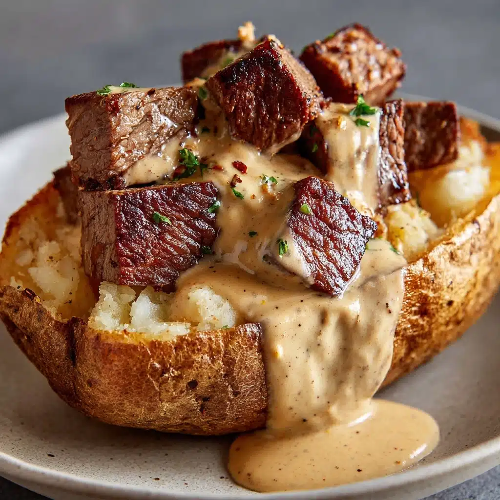Loaded Baked Potato with Steak Bites Recipe - Recipe Image