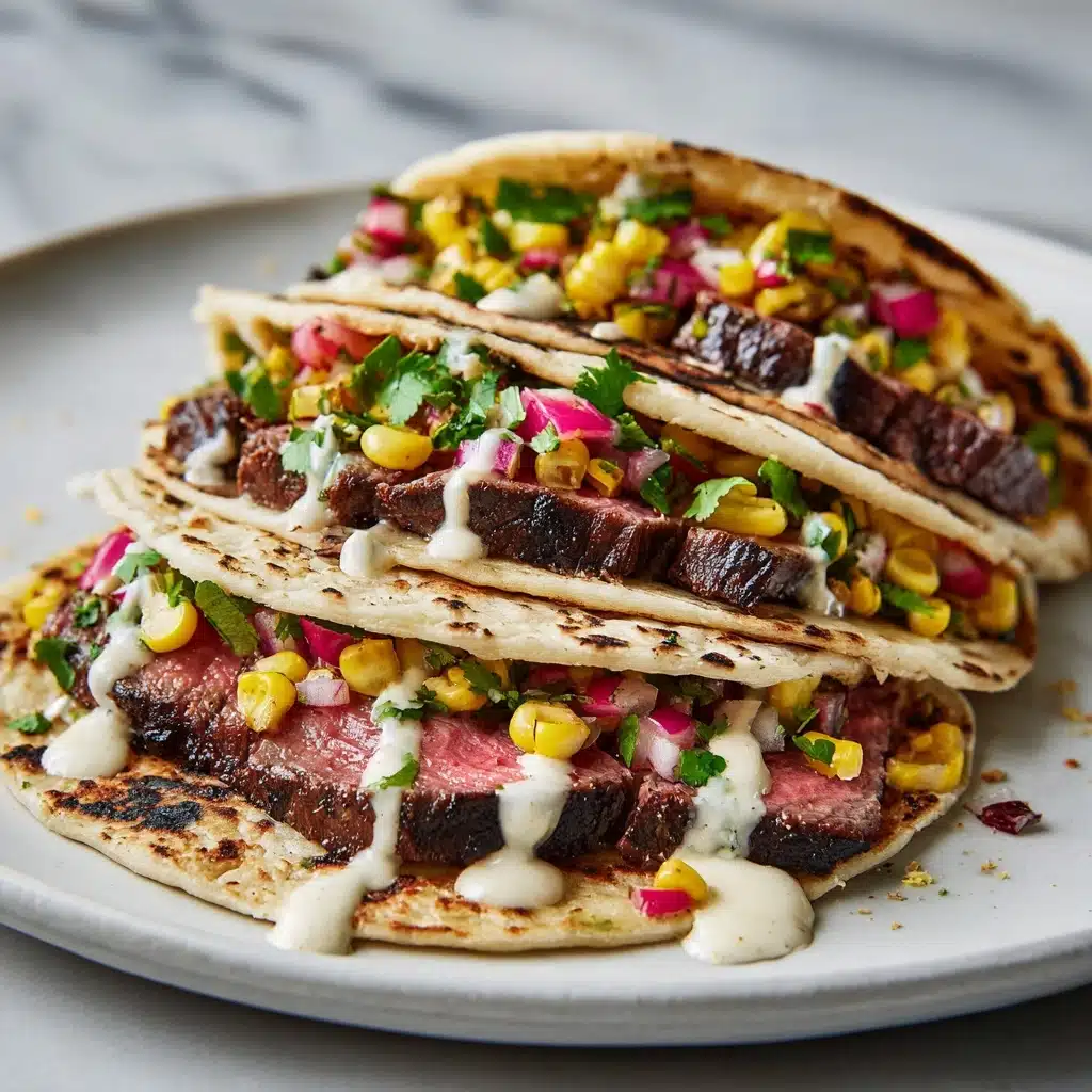 Grilled Elote Steak Tacos Recipe - Recipe Image