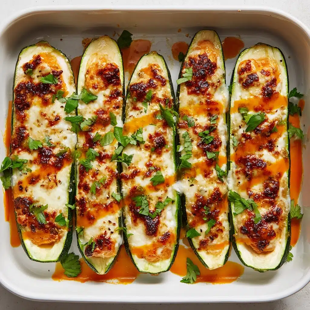 Buffalo Chicken Zucchini Boats Recipe - Recipe Image