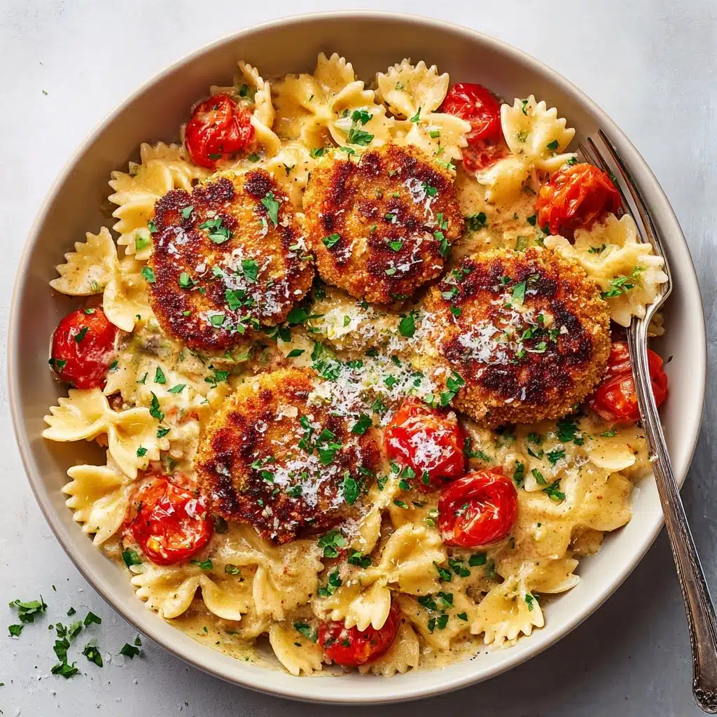 Southern Style Creamy Parmesan Chicken Pasta Recipe - Recipe Image