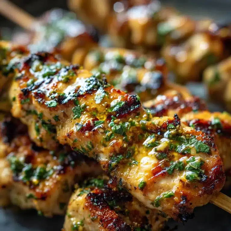 Chicken Skewers with Parmesan and Garlic Recipe