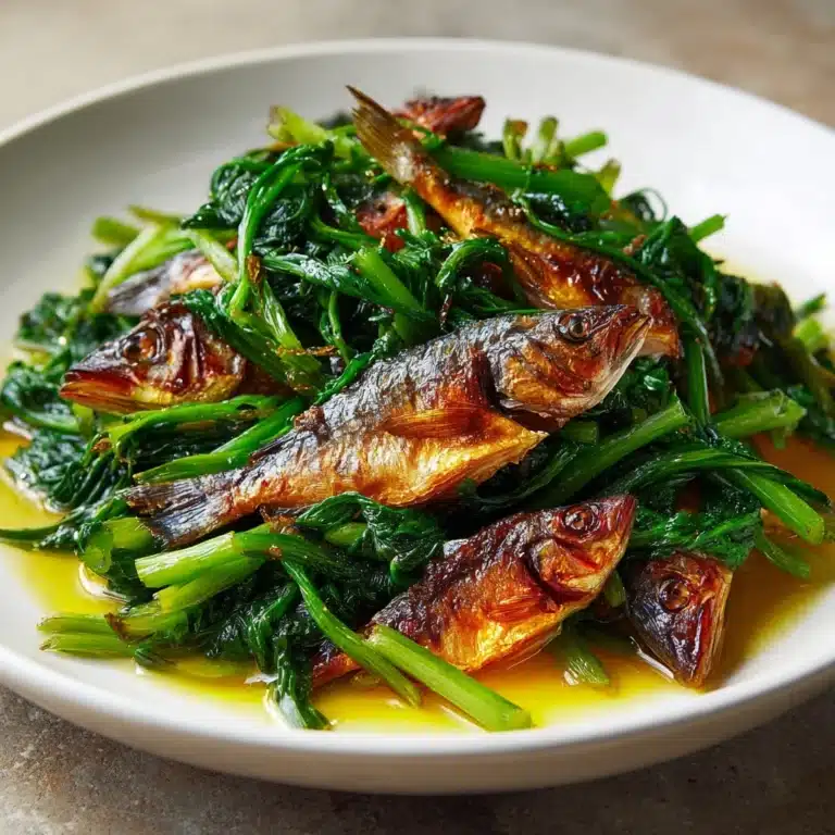 Fried Dace with Stir-Fried Greens Recipe