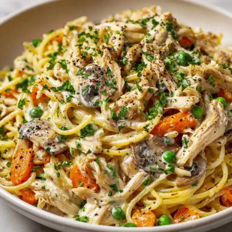Creamy Crockpot Chicken Spaghetti Recipe
