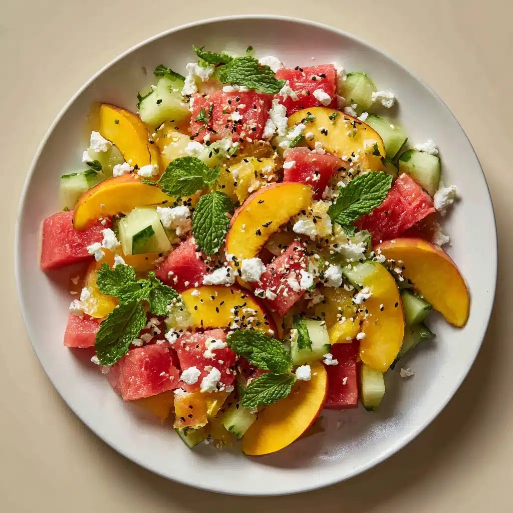 Summer Peach Watermelon Salad Recipe