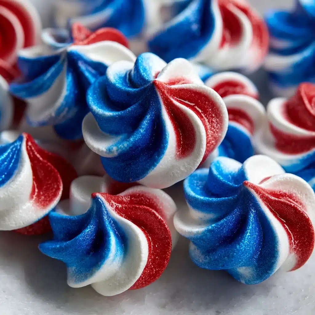 Patriotic Meringue Kisses Recipe - Recipe Image