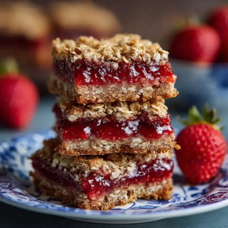 Strawberry Oatmeal Bars : Healthy, Fruity & Delicious Recipe