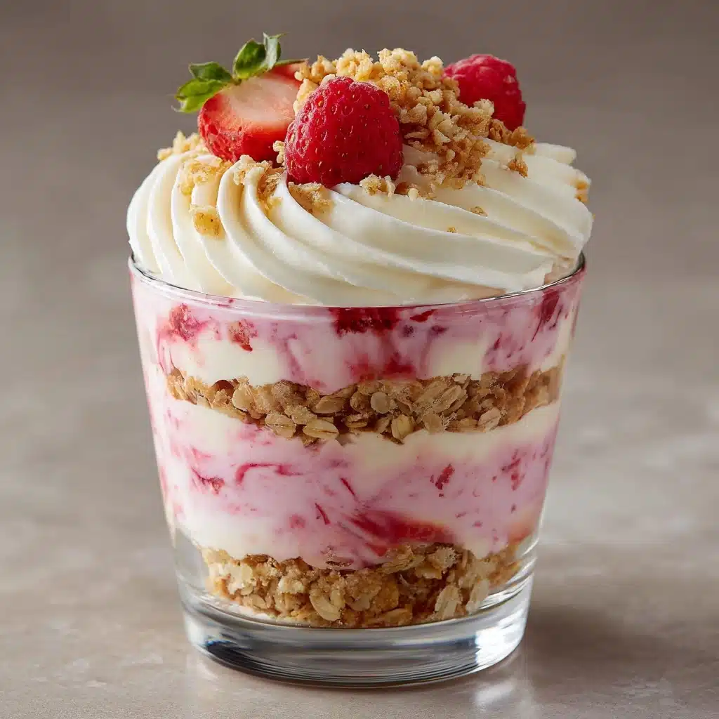 Strawberry Cheesecake Overnight Oats Recipe - Recipe Image