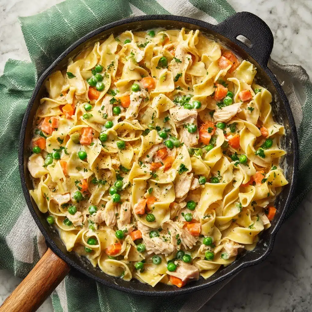 Chicken Pot Pie Noodle Skillet Recipe - Recipe Image