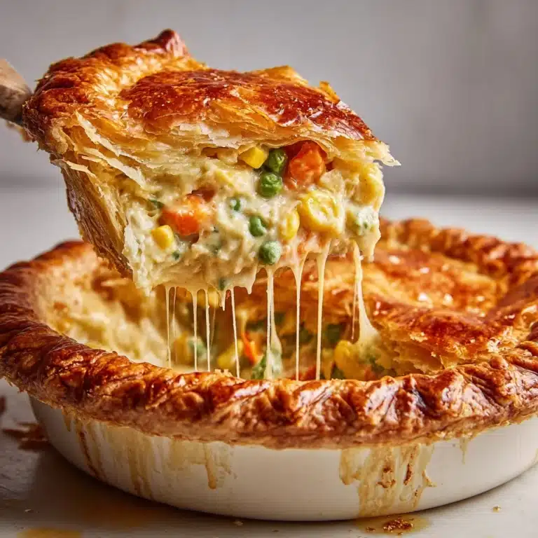 Biscuit Topped Cheesy Chicken Pot Pie Recipe