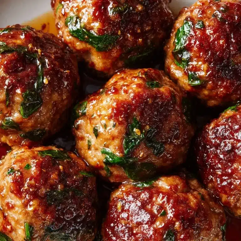 Baked Chicken Ricotta Meatballs with Spinach Recipe