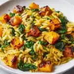 Orzo with Roasted Butternut Squash and Spinach Recipe