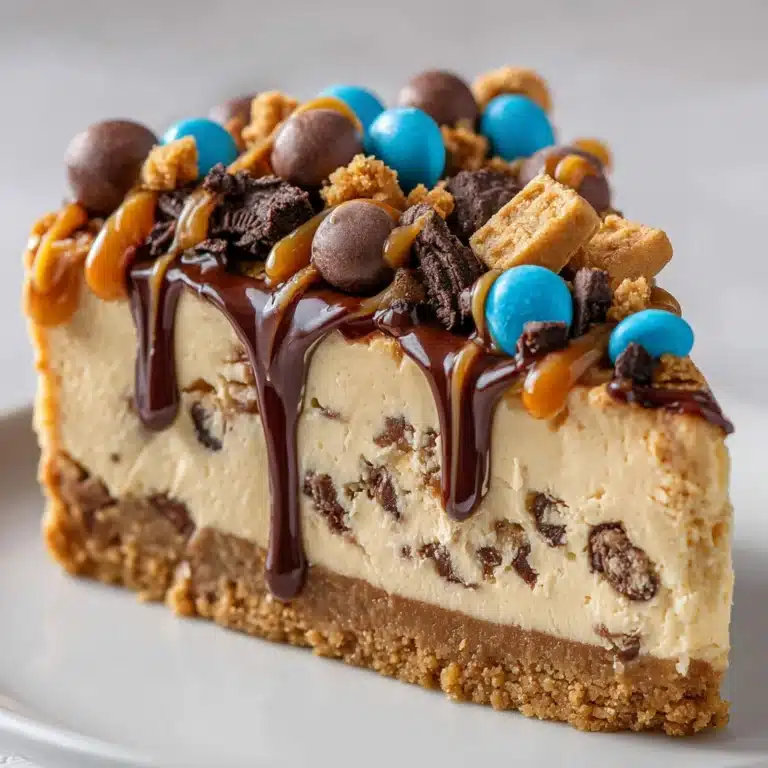Monster Cookie Peanut Butter Cheesecake Pie Recipe