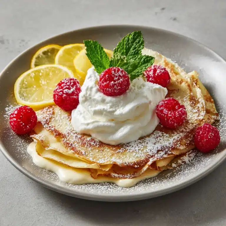 Lemon Mascarpone Stuffed Crepes Recipe