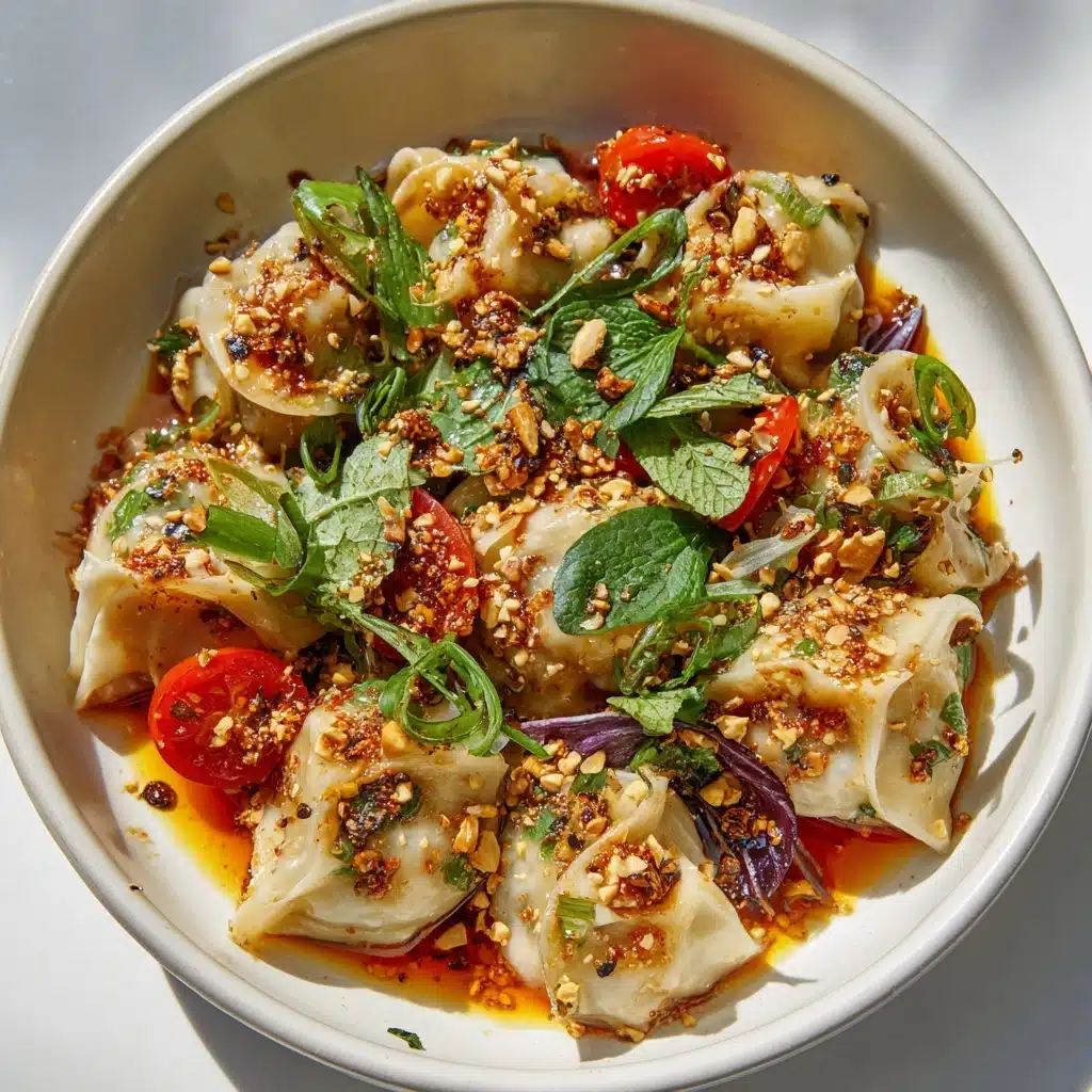 Viral Crispy Dumpling Salad Recipe - Recipe Image