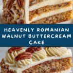 Romanian Walnut Buttercream Cake Recipe