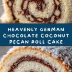 German Chocolate Coconut Pecan Roll Cake Recipe