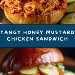 Slow Cooker Honey Mustard Shredded Chicken Sandwich : Easy & Tender Recipe
