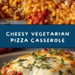 Delicious Vegetarian Pizza Casserole with White Beans and Rice Recipe