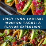 Spicy Tuna Tartare Wonton Tacos Recipe