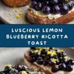 Lemon Blueberry Ricotta Toast With Honey Recipe