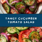 Fresh & Tangy Marinated Cucumber, Onion, and Tomato Salad Recipe