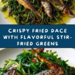 Fried Dace with Stir-Fried Greens Recipe