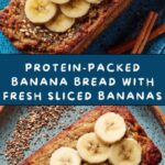Protein Banana Bread with Sliced Bananas Recipe