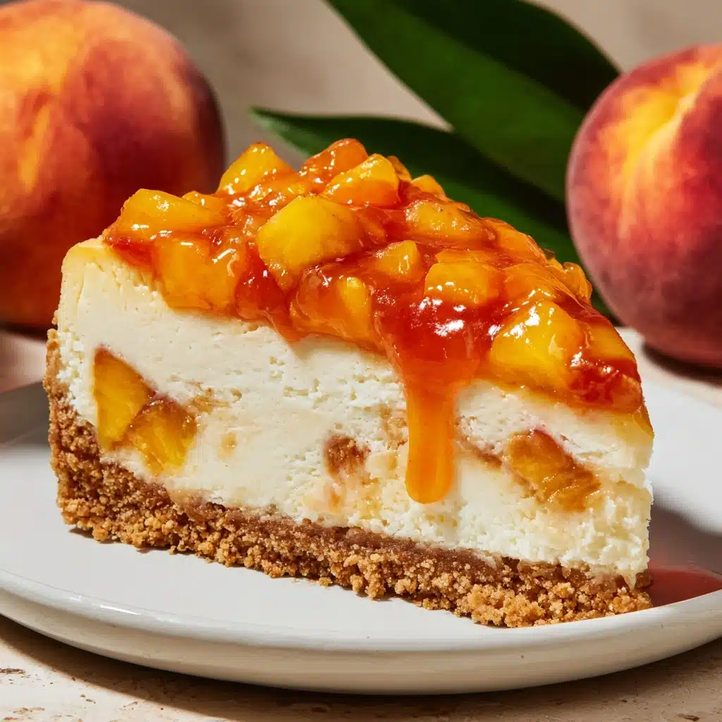 Peach Cobbler Cheesecake Recipe - Recipe Image