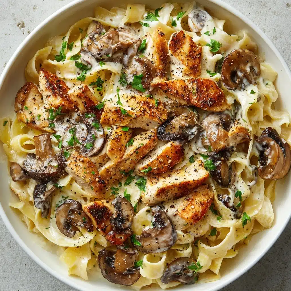 Creamy Chicken and Mushroom Pasta Recipe - Recipe Image