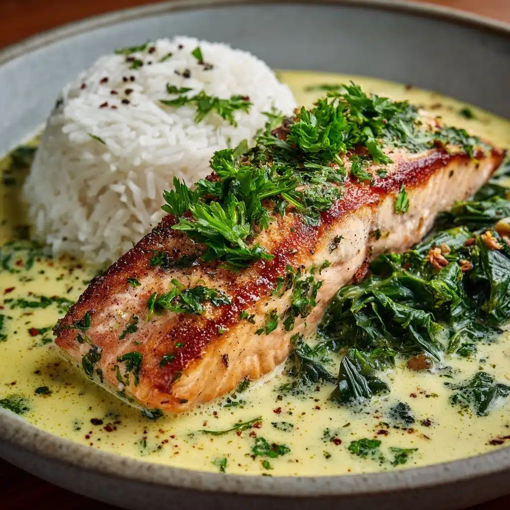 Salmon in Creamy Red Pesto Sauce Recipe - Recipe Image