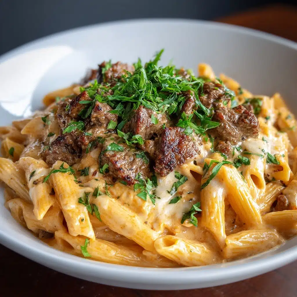 Creamy Honey Buffalo Steak Pasta Bake Recipe - Recipe Image