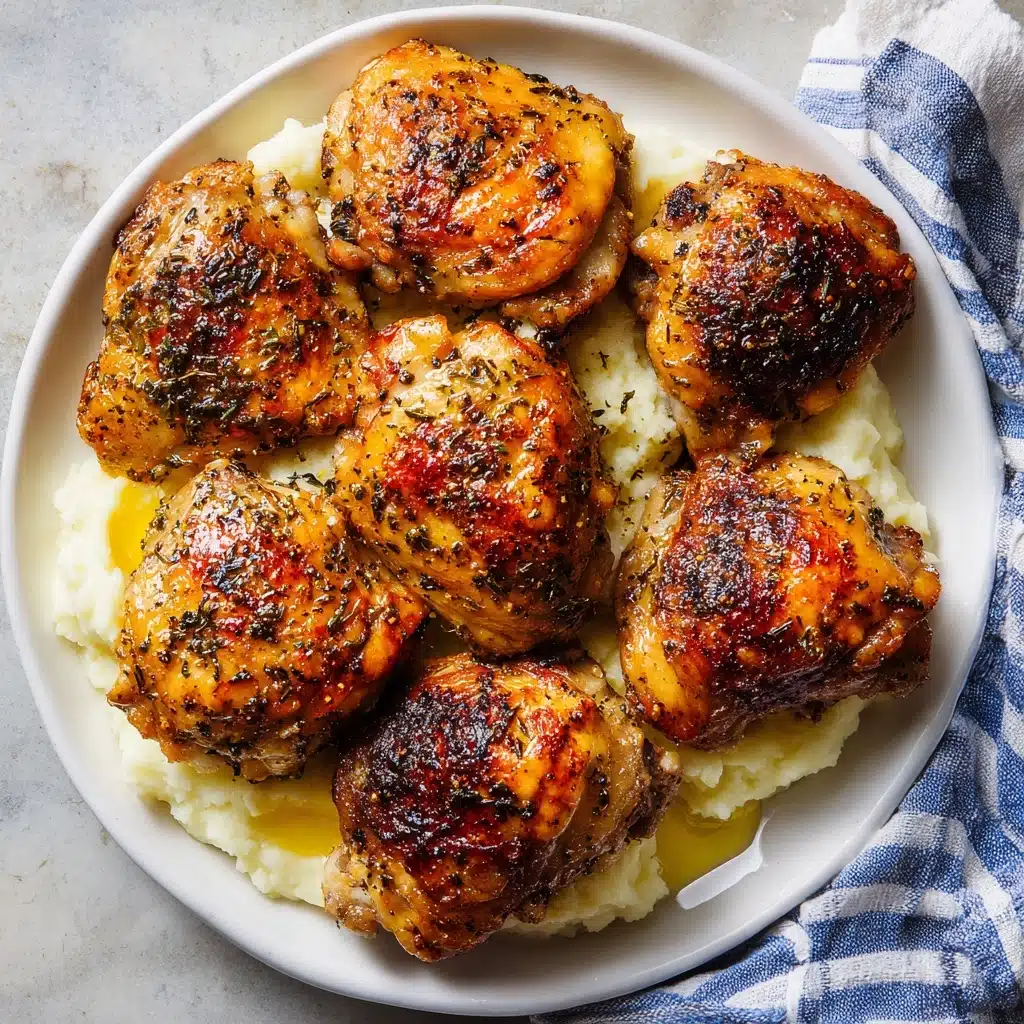 Garlic Parmesan Crispy Chicken Thighs Recipe - Recipe Image