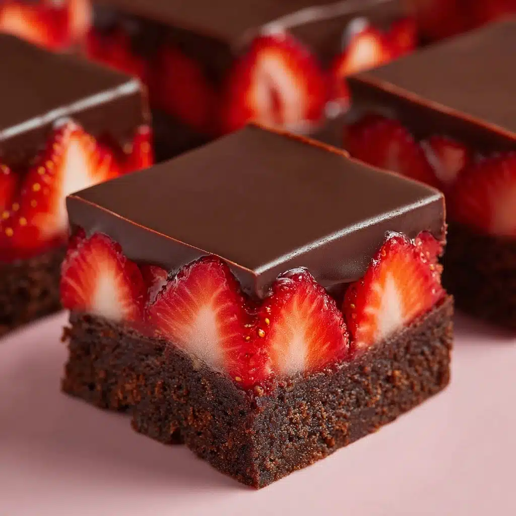Chocolate-Covered Strawberry Brownies Recipe - Recipe Image