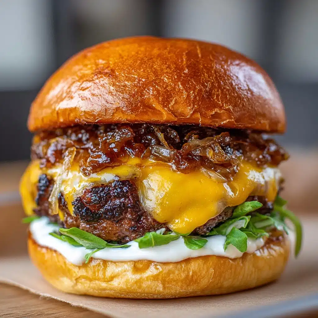 Garlicky Onion Smash Burger Recipe - Recipe Image