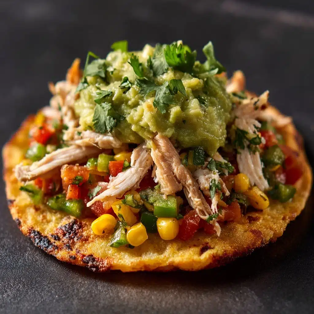 Chicken Veggie Tostadas with Guacamole Recipe - Recipe Image