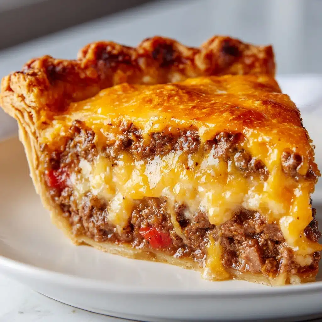 Classic American Cheeseburger Pie Recipe - Recipe Image