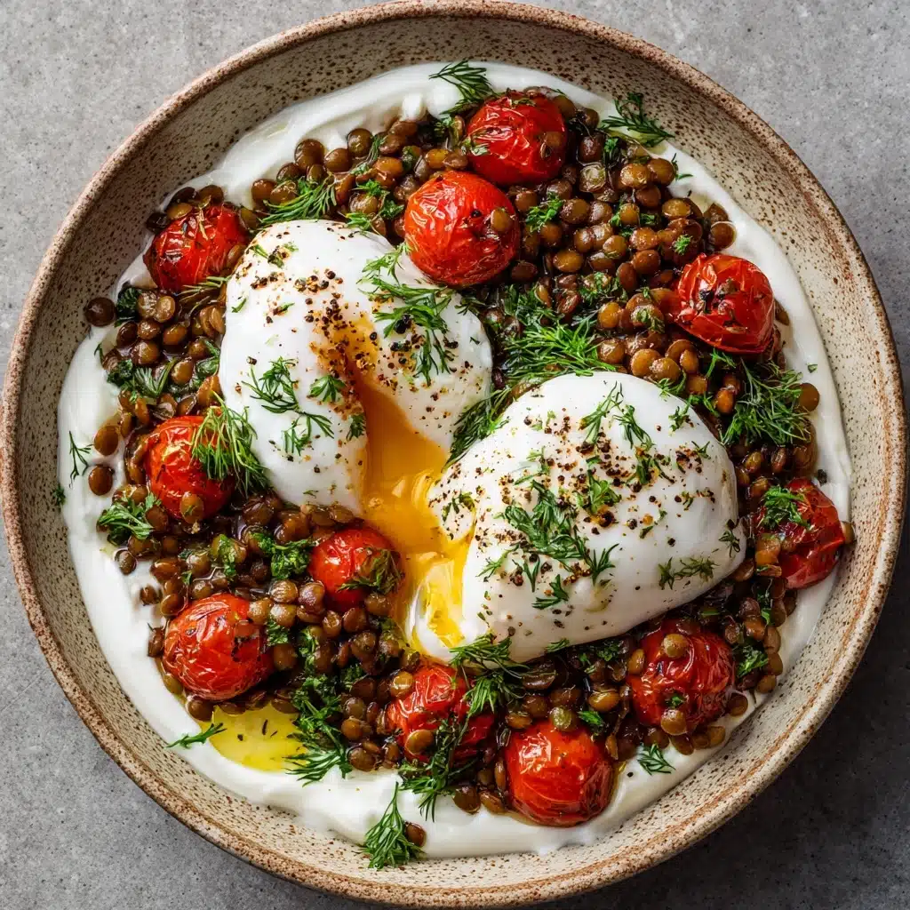 Mediterranean Braised Lentils with Poached Egg Recipe - Recipe Image
