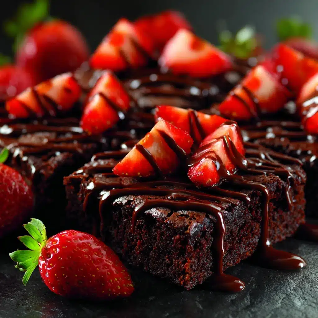 Chocolate-Covered Strawberry Brownies Recipe - Recipe Image