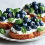Blueberry Basil Bruschetta Recipe