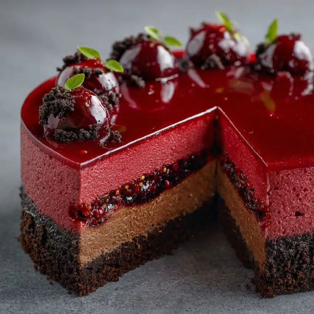 Red Velvet Cookie Dough Cheesecake Recipe - Recipe Image