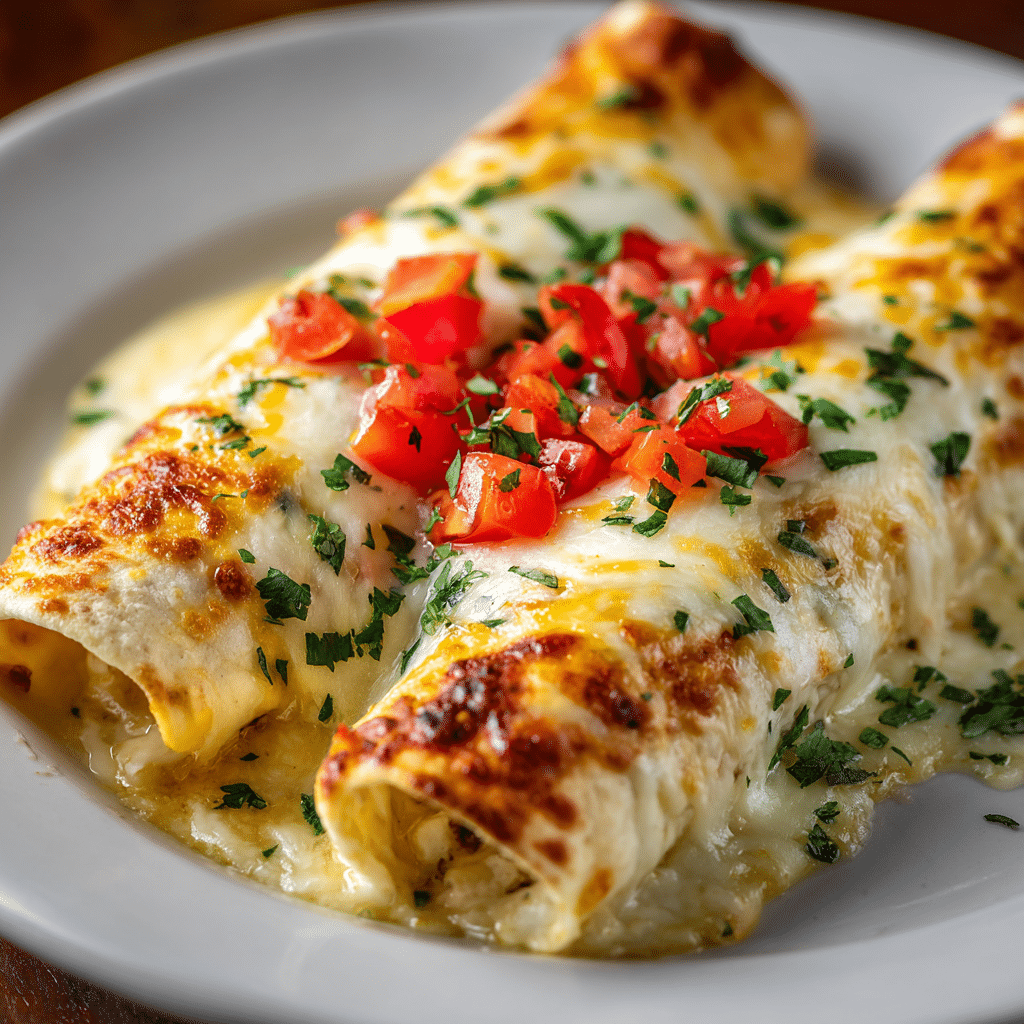 Chicken Enchiladas with Sour Cream White Sauce Recipe
