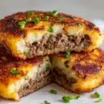 Potato Pancakes with Savory Beef and Cheese Recipe