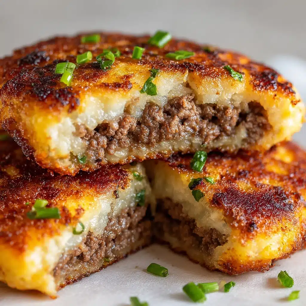 Potato Pancakes with Savory Beef and Cheese Recipe