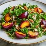 French Beans with Sautéed Peaches and Almonds Recipe