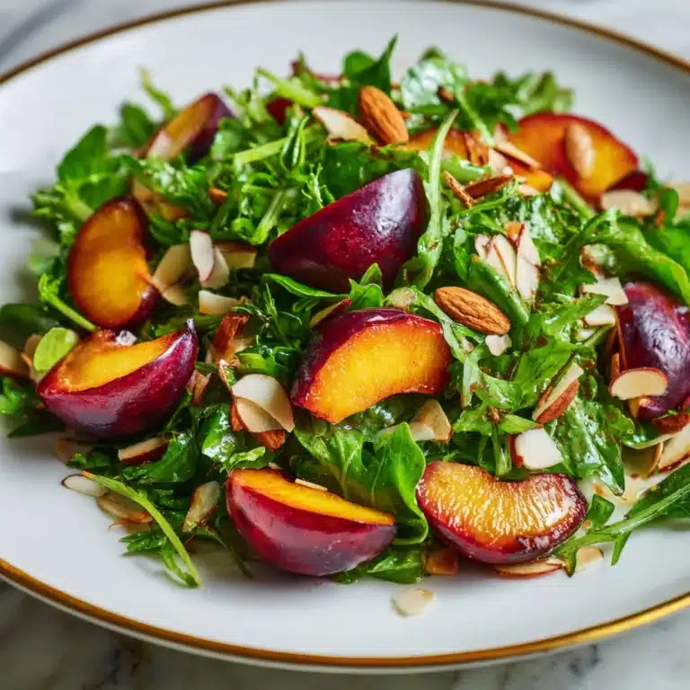 French Beans with Sautéed Peaches and Almonds Recipe