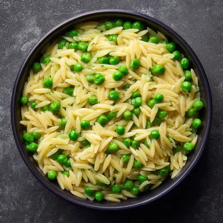 Creamy Parmesan Orzo with Peas Recipe