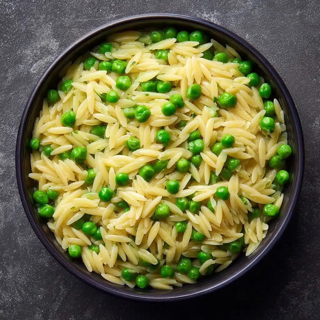 Creamy Parmesan Orzo with Peas Recipe - Recipe Image