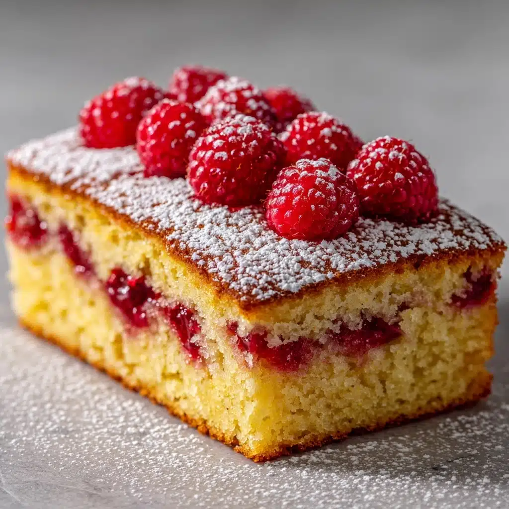 Grilled Sunny Lemon Pound Cake with Raspberries Recipe - Recipe Image