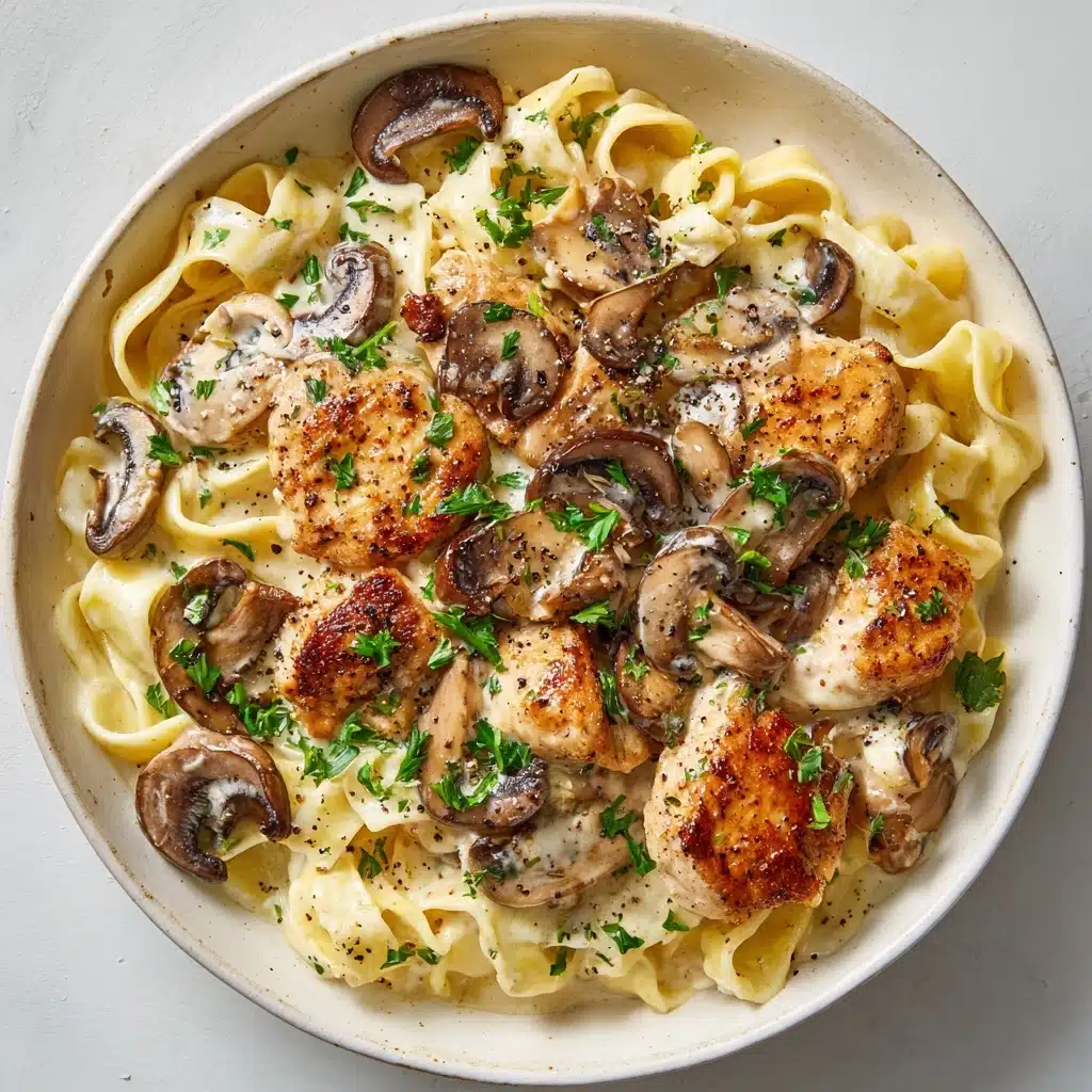 Creamy Chicken and Mushroom Pasta Recipe - Recipe Image