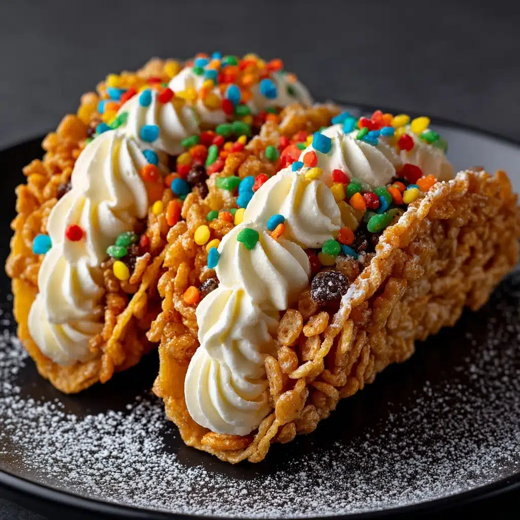 Fruity Pebbles Cheesecake Tacos Recipe - Recipe Image